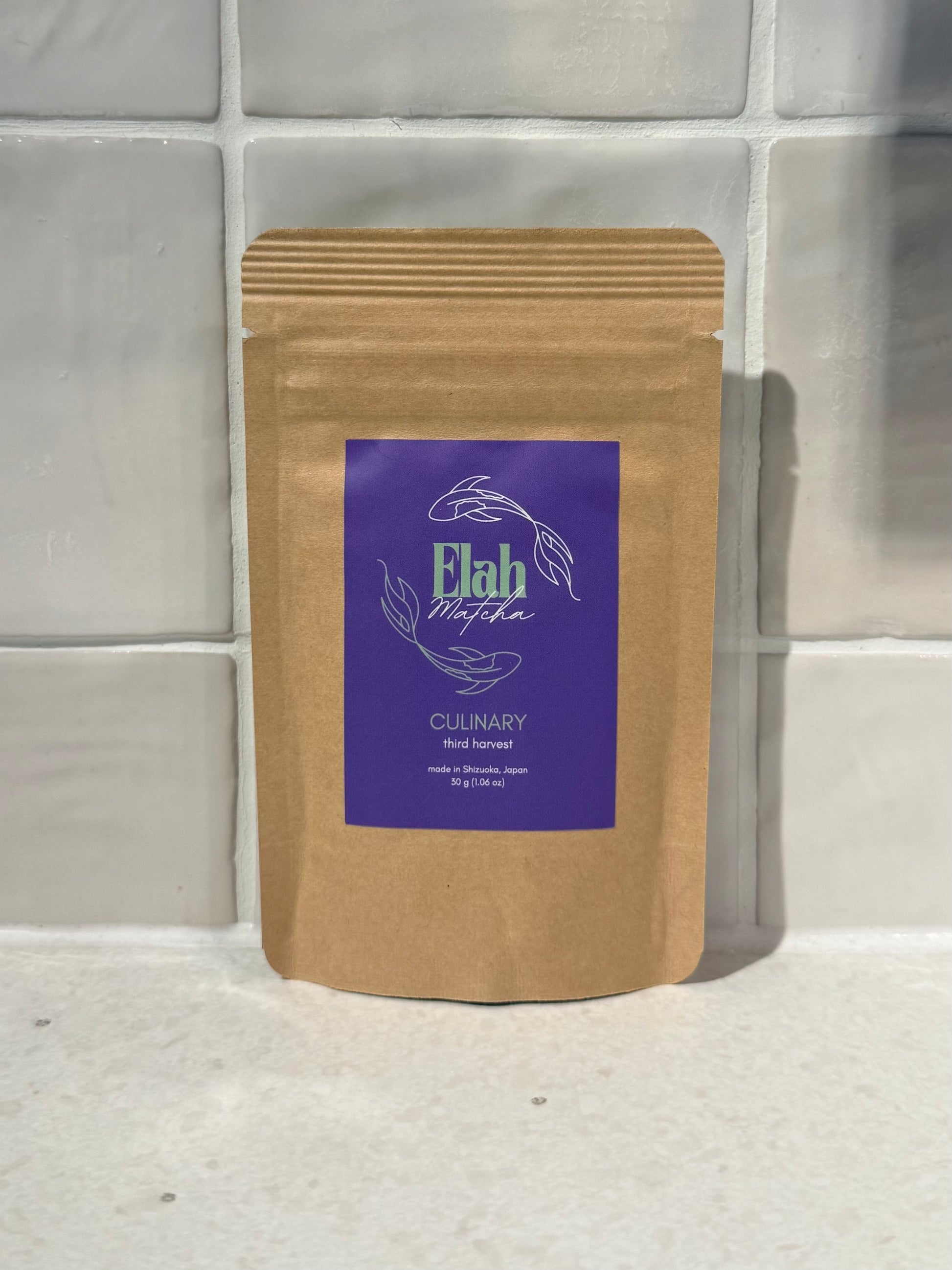 Tin of Elah Matcha culinary grade matcha powder, 30g