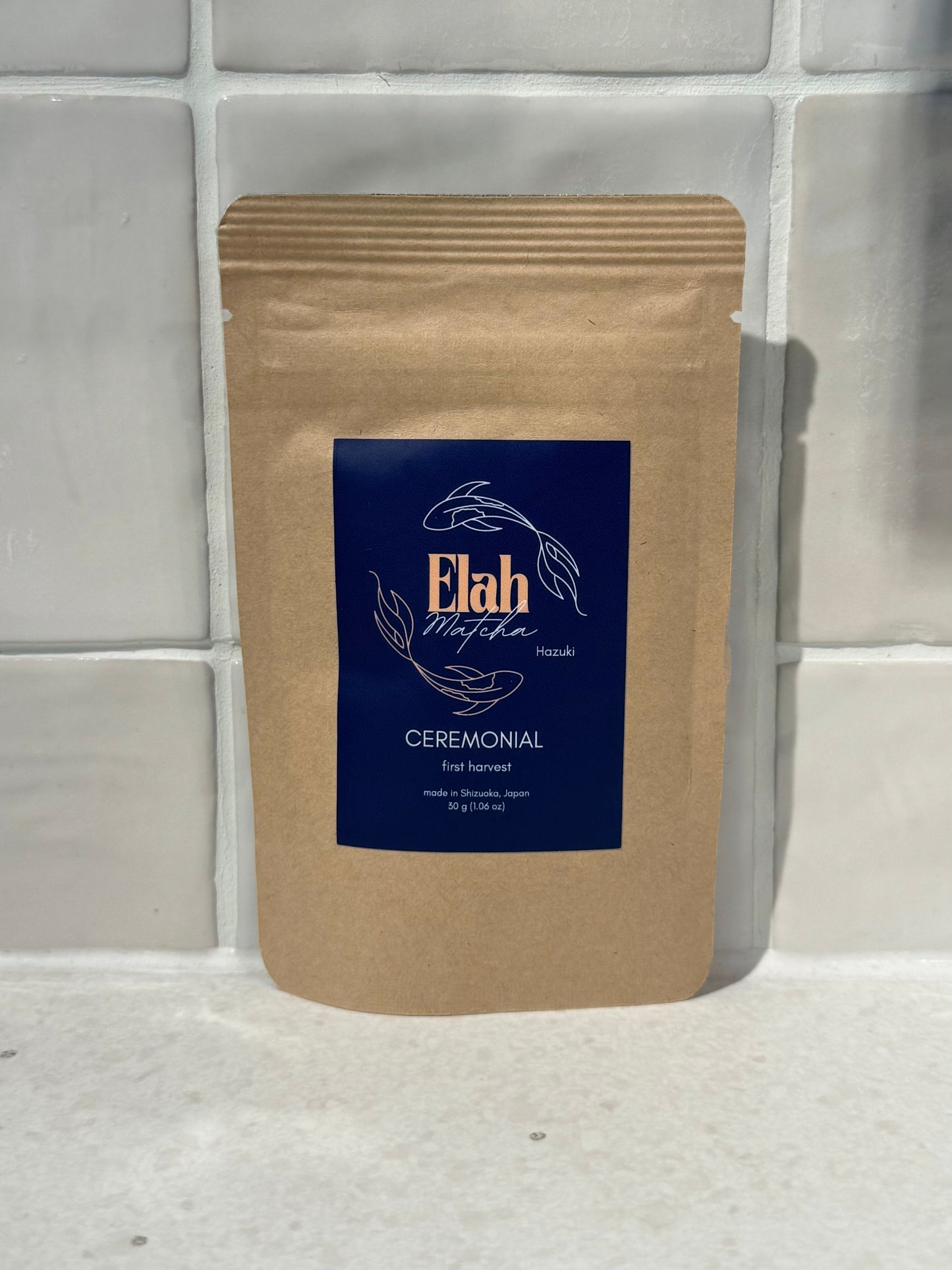 Tin of Elah Matcha Hazuki ceremonial grade matcha powder, 30g